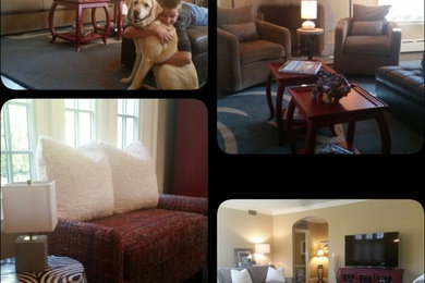 Mid-sized transitional home design photo in Chicago
