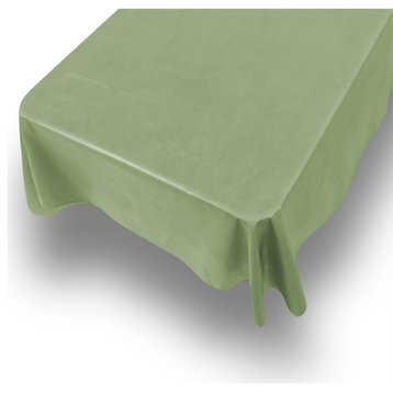 Solid color vinyl tablecloth with polyester flannel backing, size 52"x52"