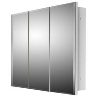 Tri-View Series Medicine Cabinet, 48"x36", Beveled Edge
