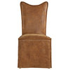Uttermost Delroy Armless Chairs, Cognac, Set of 2 23447-2 ...