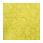 Hexagon Yellow Gold Metallic textured Wallpaper 3D Geometric, 27 Inc X 33 Ft Rol