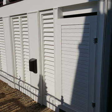 Azek Plantation Style Shutters Below Deck Storage