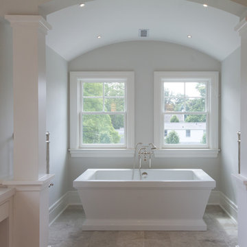 A Fairfield County Shoreline Home Master Bathroom