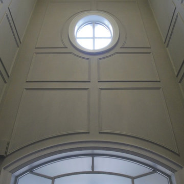 Richmond hill Crown mouldings Entry Wainscotting, Curved casing