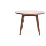 Maria Yee - Merced 42" Round Table, Finish Shown: Fawn - **Please refer to secondary images for finish and leather variations listed.**