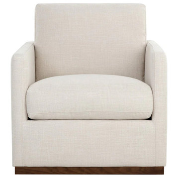 Wilfred Swivel Lounge Chair Effie Linen