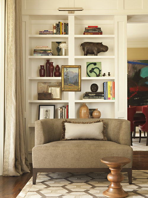 Unique Interior Design Bookshelf Arrangement for Simple Design