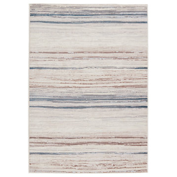 Vibe by Jaipur Living Haldor Abstract Ivory/ Blue Area Rug, 3'x8'