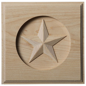Austin Star Rosette Maple, 5"W x 5"H x 3/4"P
