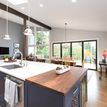 (Remodel - Custom) NanaWall Opens New Kitchen to Puget Sound