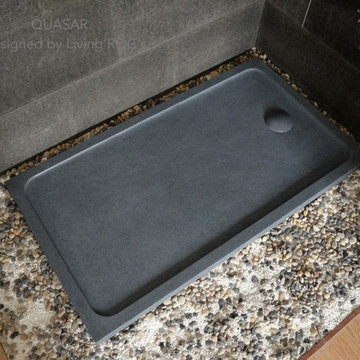 QUASAR 60"x34" GRAY GRANITE SHOWER BASE