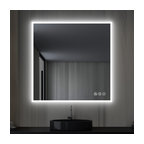 Fogless, Dimmable, Color Temperature Adjustable LED Mirror, 36x36