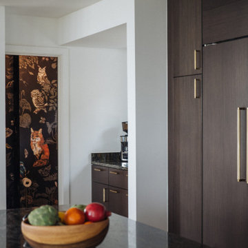Dark Stone + Brass Modern Kitchen