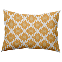 Jodhpur Kilim 14"x20" Decorative Abstract Outdoor Throw Pillow, Gold