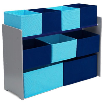 Delta Children Generic Fabric Toy Organizer with Storage Bins in Gray/Blue