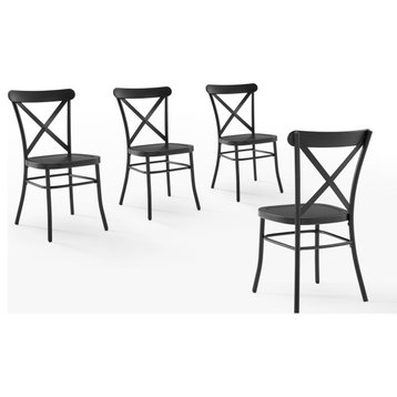 Camille 4, Piece Metal Dining Chair Set, 4 Chairs