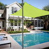 19x13Ft Rectangle Sun Shade Sail Canopy Awning 10Ft Detachable Pole Kit Outdoor