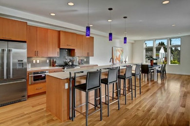 Inspiration for a contemporary kitchen remodel in Seattle