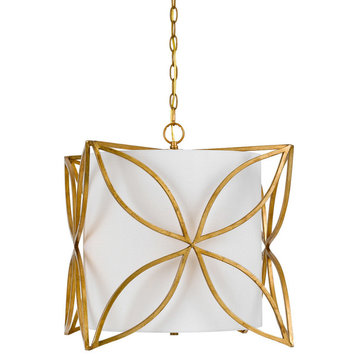 19.5" Inch Metal Chandelier In French Gold