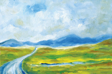 Winding Road oil on canvas