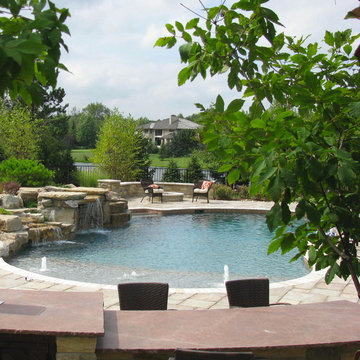 Outdoor Kitchen Overlooking Pool