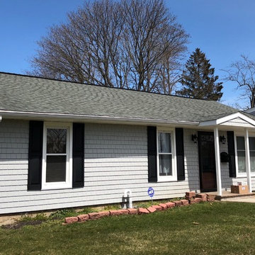 Central Islip Siding - Sterling Gray Shakes | Alpha Windows & Siding