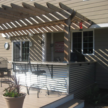Gorgeous Deck and Pergola with Outdoor Bar and Grill Station