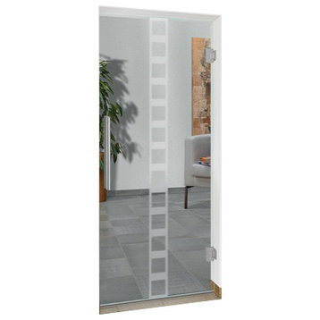 Swing Glass Door, Belt Design, Non-Private, 26"x84" Inches, 5/16" (8mm)