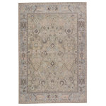 Jaipur Living - Machine Washable Avin Oriental Green and Blue Runner Rug, Green and Blue, 9'x12' - The Kindred collection melds the timelessness of vintage designs with modern, livable style. The Avin rug's faded green, earthy tan, and blue tones ground spaces with luxe appeal and an ornate, classic motif. This low-pile rug is made of soft polyester and features a stunning, Old World-inspired digitally printed design.