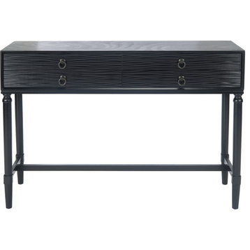 Aliyah 4 Drawers Console Table - Black