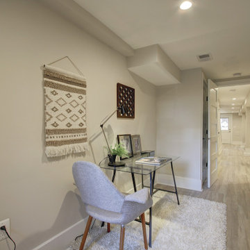 Basement remodeled with bedroom space and extra closet space