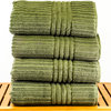 Bare Cotton Luxury Hotel and Spa Bath Towel, Set of 4, Moss