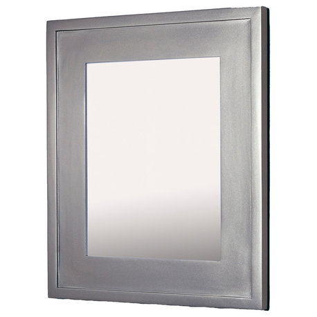 14"x18" Fox Hollow Furnishings Mirrored Medicine Cabinet, Silver