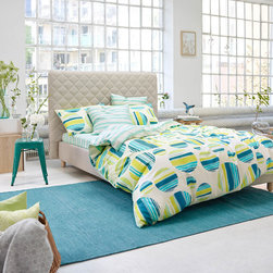 Rainbow Rugs 7708 04 by Esprit in Petrol - Rugs