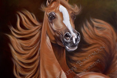 Commissioned Painting of "FireLily" By Trudy Bastman  40 x 40