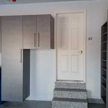 Pewter Cabinets and Smoke Epoxy Floor in Bloomingdale, IL