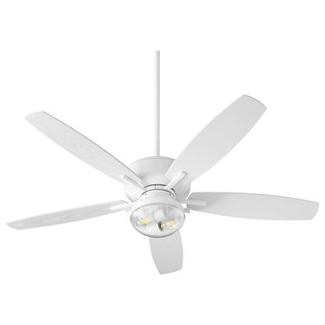 Quorum Breeze 52" 2LT Outdoor 5-Blade Patio Ceiling Fan 170525-8 - Studio White