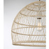 1-Light Pendant, Natural Rattan With A Matching Socket