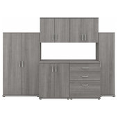 Universal Tall Narrow Storage Cabinet in Storm Gray - Engineered