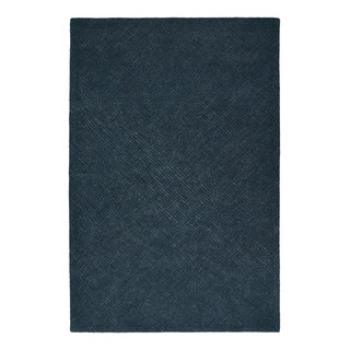 Kaleen HandTufted Textura Wool Rug, Denim, 5'x7'9