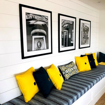 Coastal Farmhouse Family Room & Shared Spaces