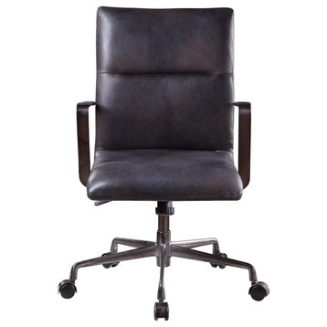 ACME Jairo Executive Office Chair With Lift, Onyx Black Top Grain Leather
