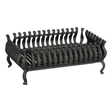 Traditional Cast Iron Fire Grate, Black