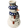Polish Pottery Snowman, Pattern Number: 41