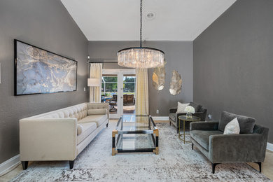 Living room - transitional living room idea in Tampa