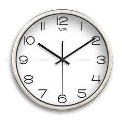 12" Modern Style Wall Clock in Stainless Steel - TUMA(J307S) - Wall Clocks