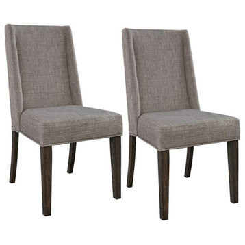 Upholstered Side Chair (RTA)-Set of 2 Rustic Brown