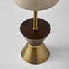 Brass Wood Metal Diabolo Table Lamp