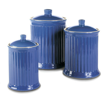 Simsbury Canisters, Set of 3, Blue