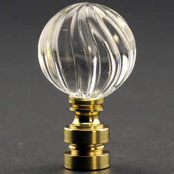 Clear Glass Swirl Finial